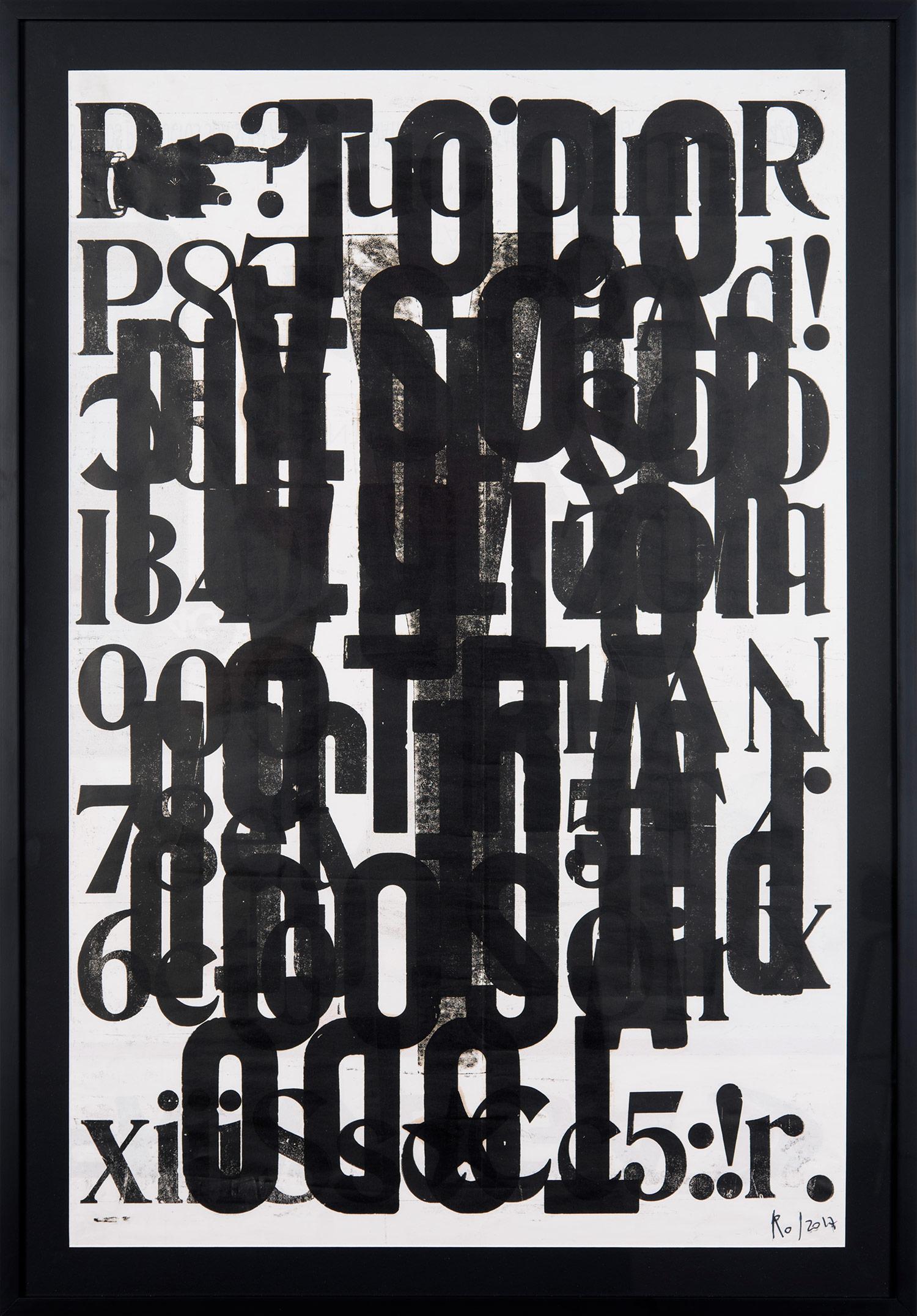 "Poner en Palabras" Typographie traditionnelle en bois sur papier d'affiche de récupération