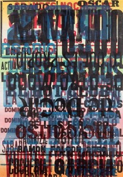 "Put Into Words #1" Tipografia tradizionale in legno su carta da affissione recuperata