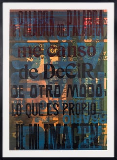 « De Palabra en Palabra », typographie traditionnelle en bois sur papier d'affiche de récupération