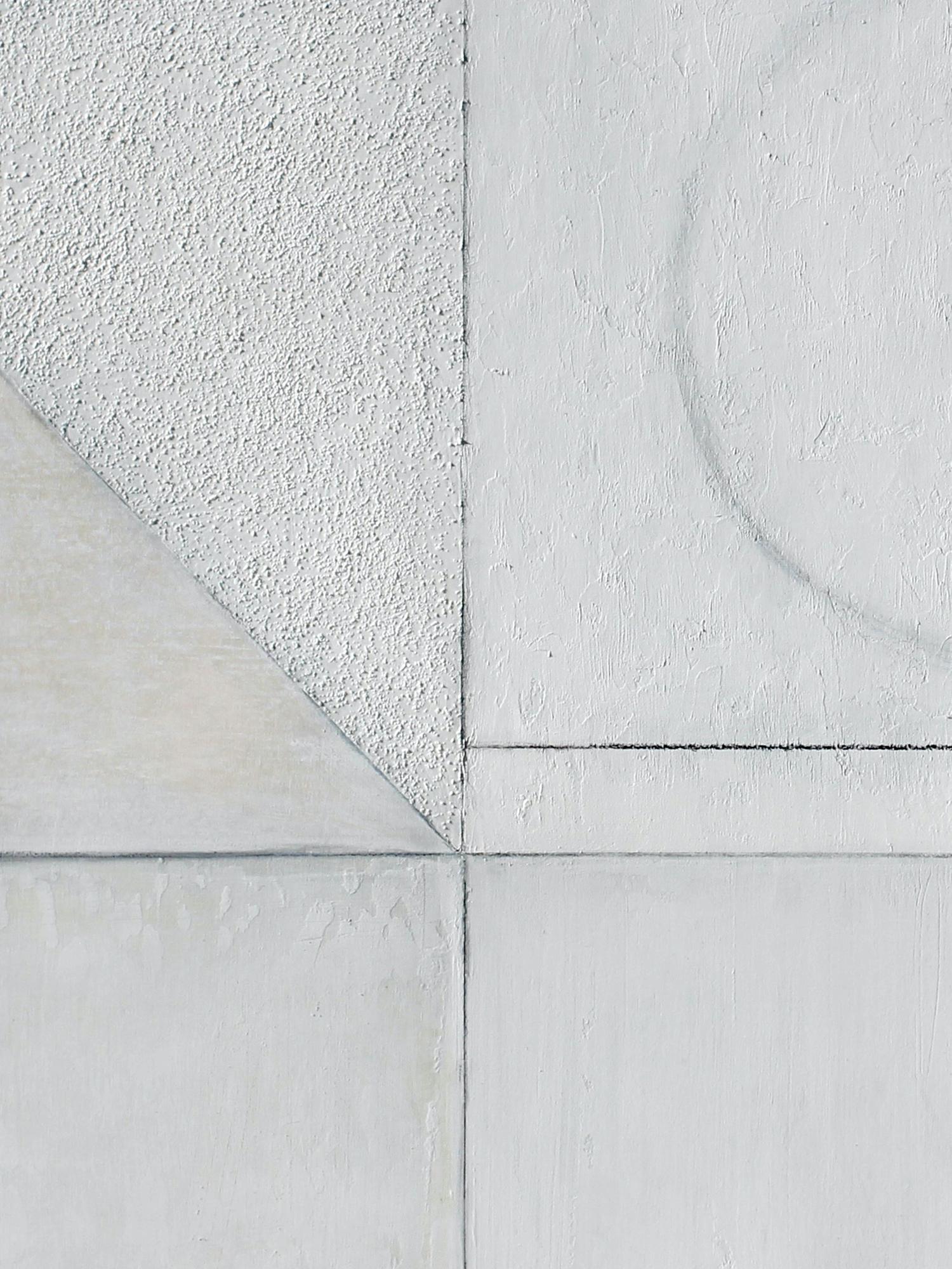 Abstrakte Mixed Media-Komposition auf baltischem Birkenholz-Paneel, Geometrisch 3076 (Geometrische Abstraktion), Painting, von Christie Owen