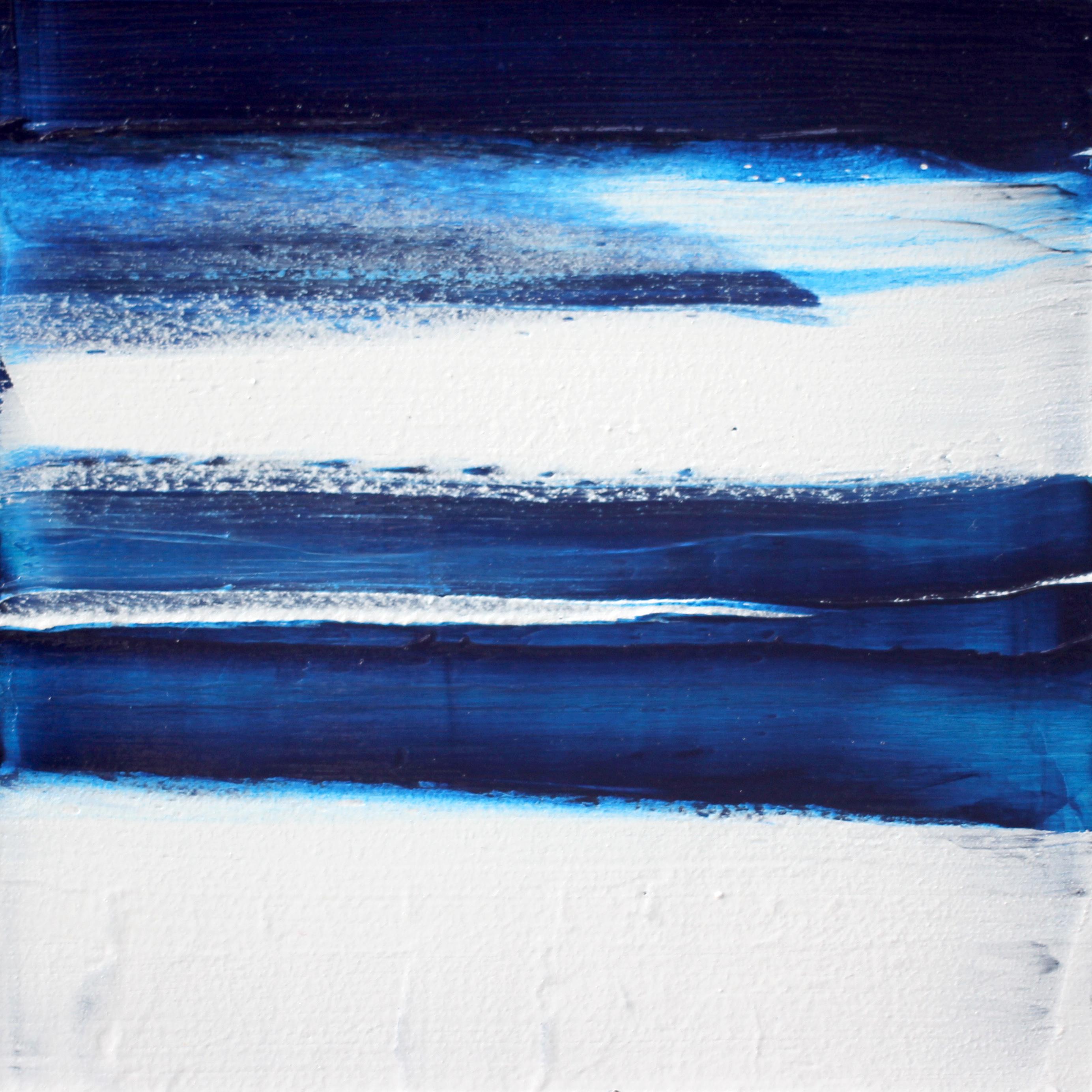 Abstract Painting Christie Owen - "Elements 3083" Composition abstraite en couches sur panneau de bouleau baltique.