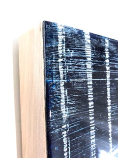 "Elements 3089" Composizione astratta a strati in tecnica mista su pannello di betulla baltica