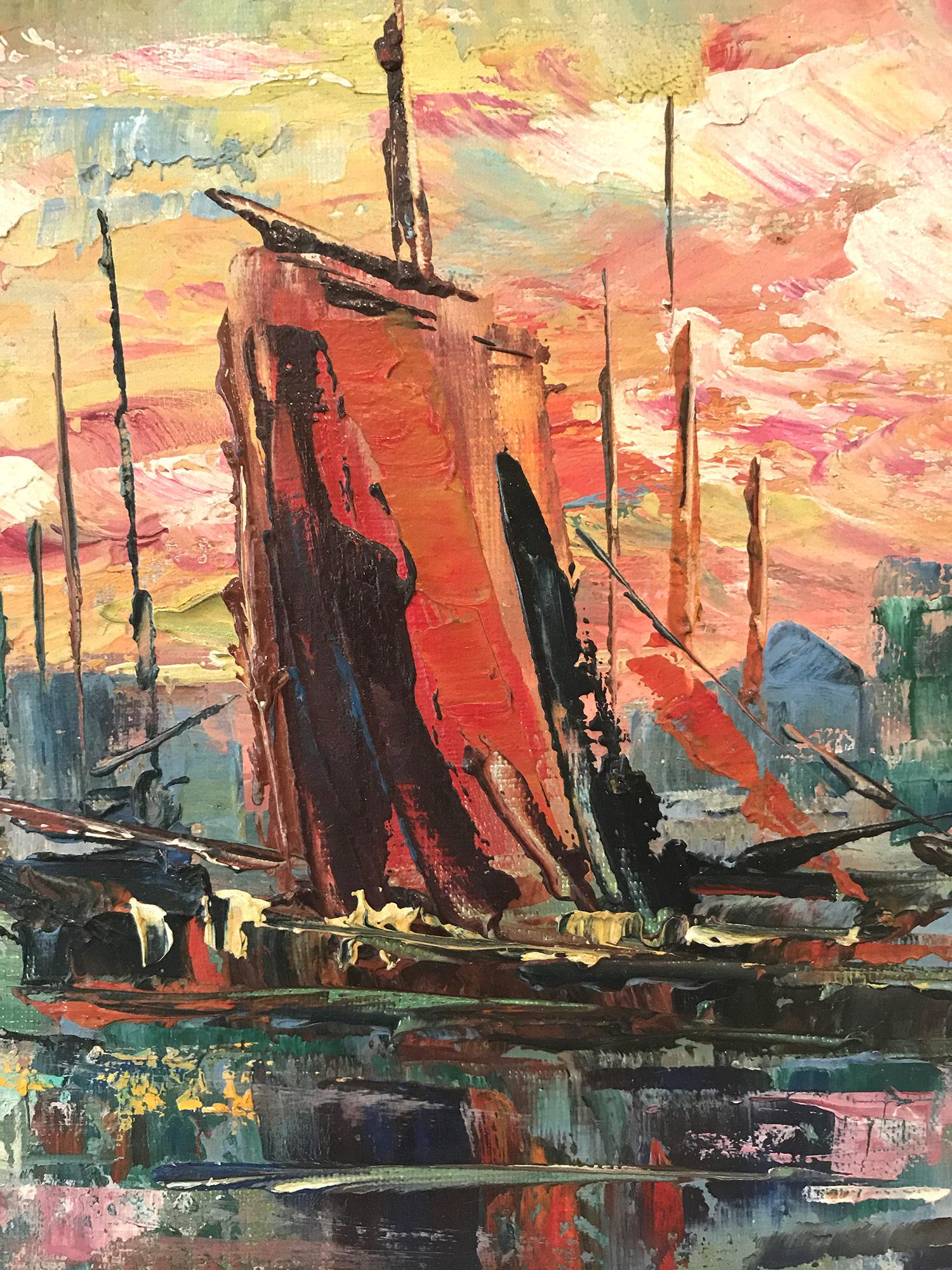 abstract sailboats