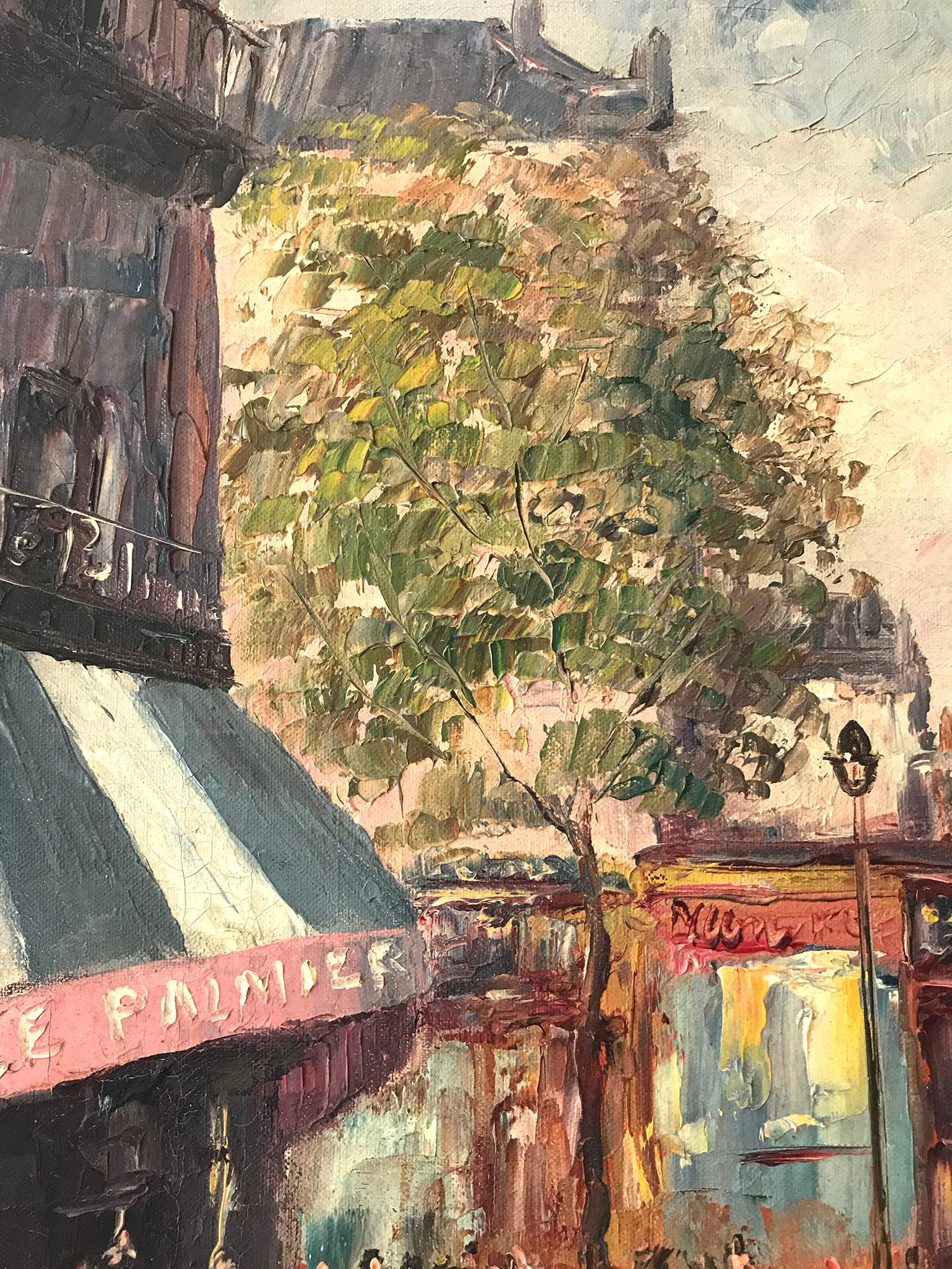 Georges Gurin était un artiste français renommé et connu pour ses peintures figuratives représentant la vie parisienne au XXe siècle. Principalement des scènes de rue de la ville animée de Paris et des lieux embl�ématiques:: tels que le Moulin