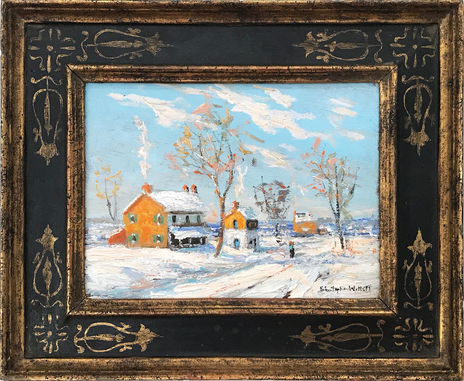 Christopher Willett Landscape Painting - "Dec Snow" Dublin, Bucks County PA, Pastoral Winter Landscape Oil Painting