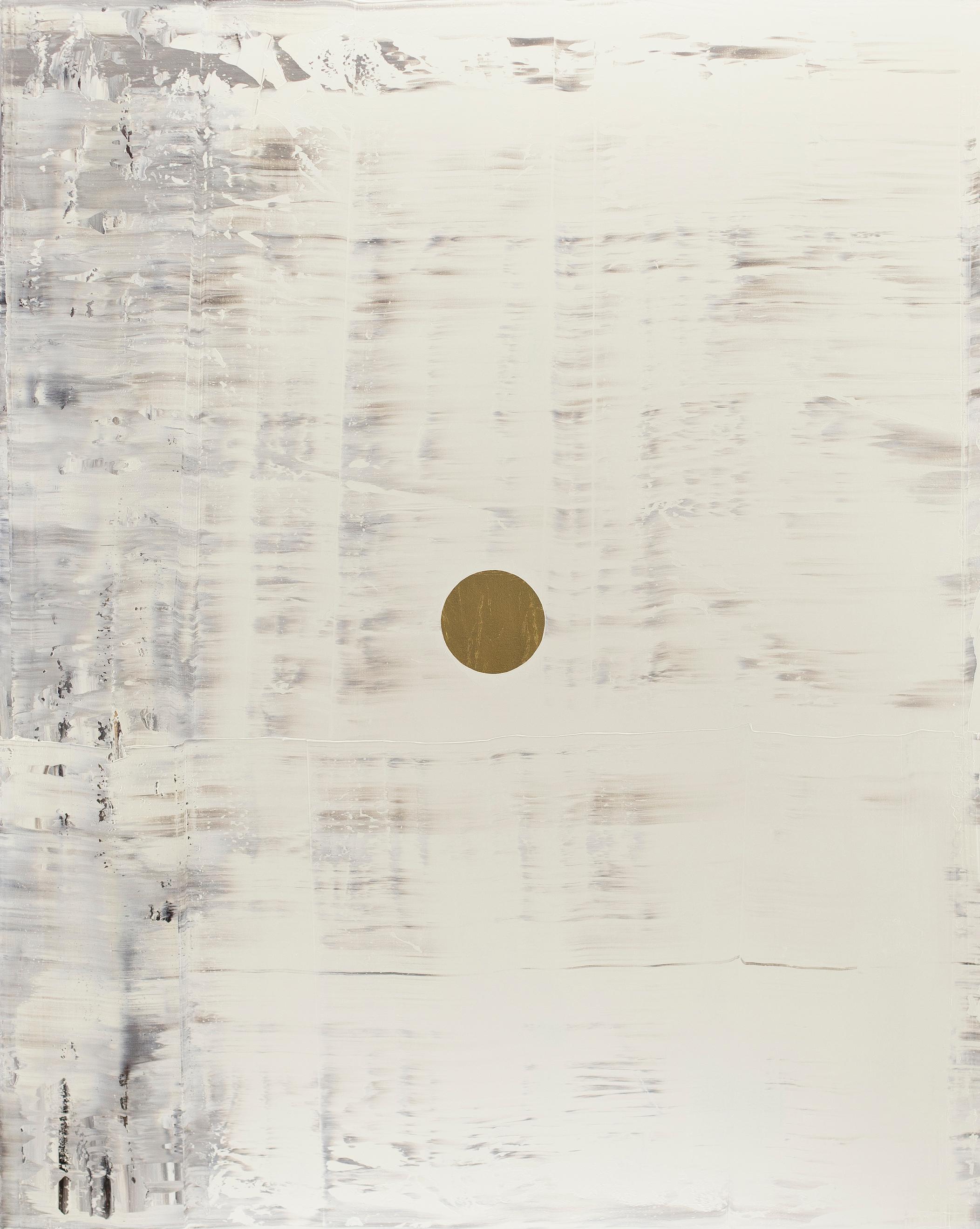 GCW4 - Contemporary - Oil and Gold Leaf on Canvas - Minimal Abstract Painting  - Mixed Media Art by Yuri Figueroa