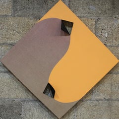 EQUIVALENCE 70 - Contemporary - Sculptural - Oil & Acrylic on Linen, yellow