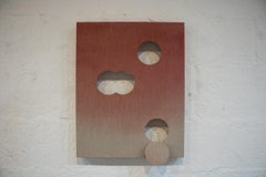 Pittura scultorea senza titolo - Contemporanea - Olio e acrilico su lino, rosso, marrone.