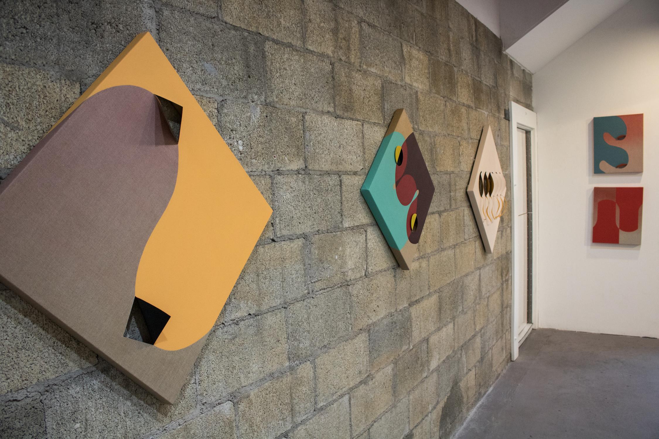DYAD 8 - Pintura escultórica cuadrada - Óleo y acrílico contemporáneos sobre lino en venta 6