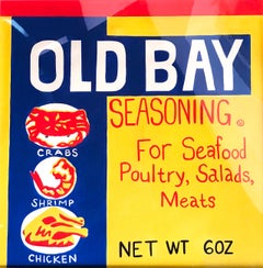 OLD BAY - Bodega Series, Acrylic Painting in Frame,Contemporary Southern Pop Art