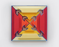 Staats - Acrylic on Wood Hanging Sculpture, Geometric Abstract