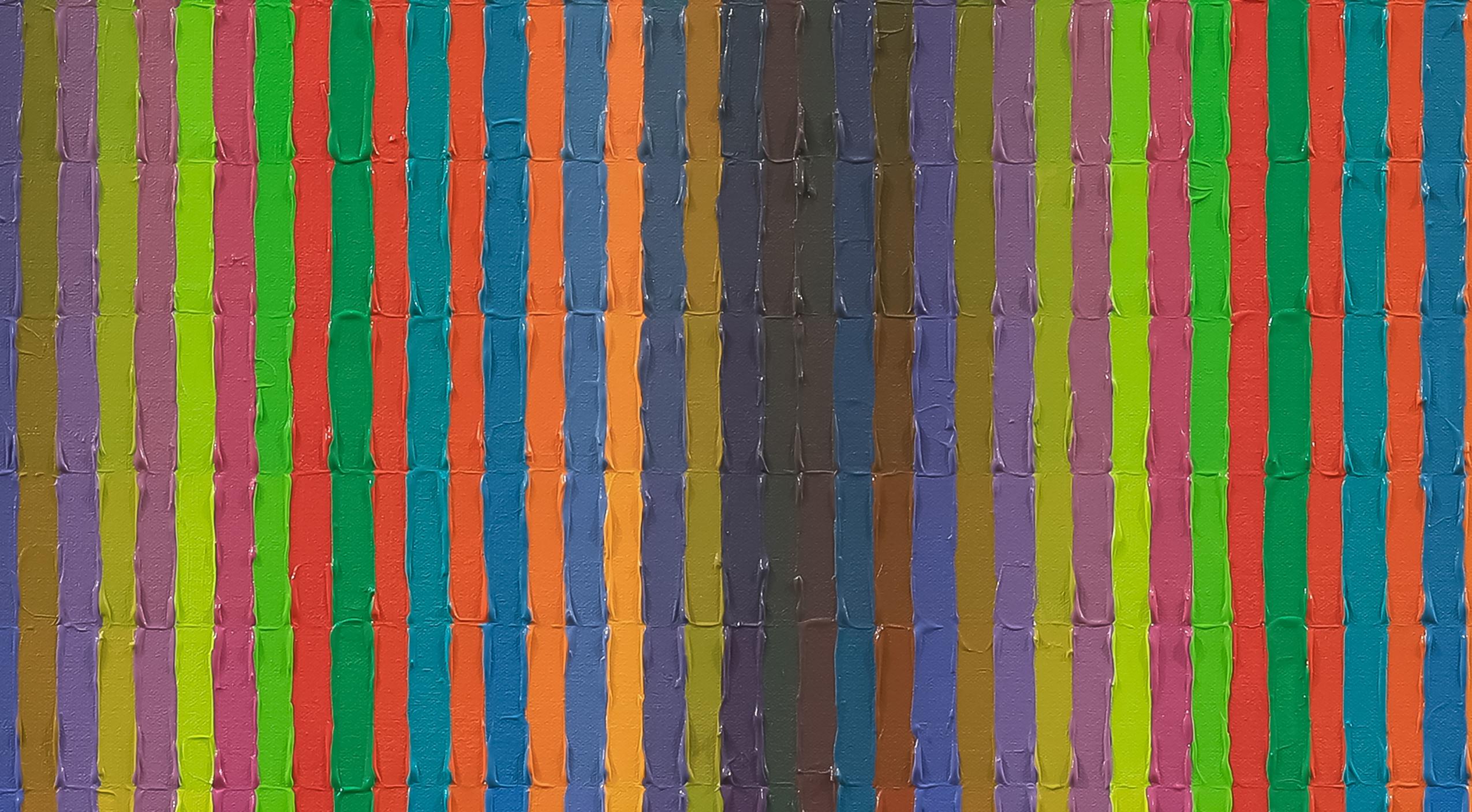 Polarity Veil - Colorful Painting, Interpretation of Sheet Music, Grid Shadow 1