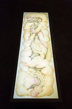 January 2003 - Watercolor painting of Intestines on Lightbox 