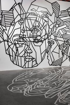 Cobwebs & Catacombs - Dustin Hedrick - Tape Installation w/ Overlapping Faces