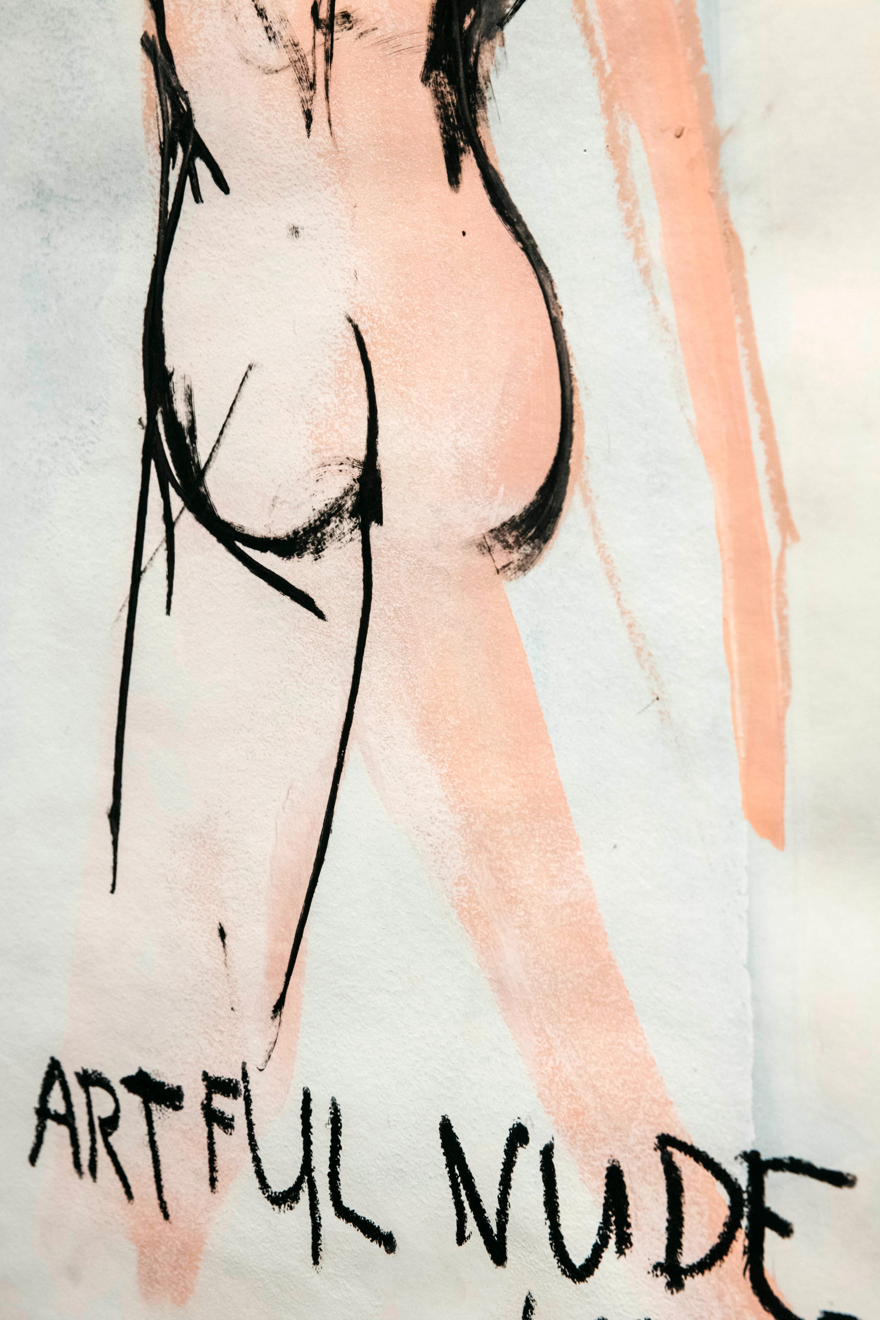 Artful Nude - Frances Berry - Contemporary - Drawing - Oil Pastel  2
