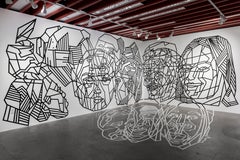 Cobwebs & Catacombs - Dustin Hedrick - Tape Installation w/ Overlapping Faces