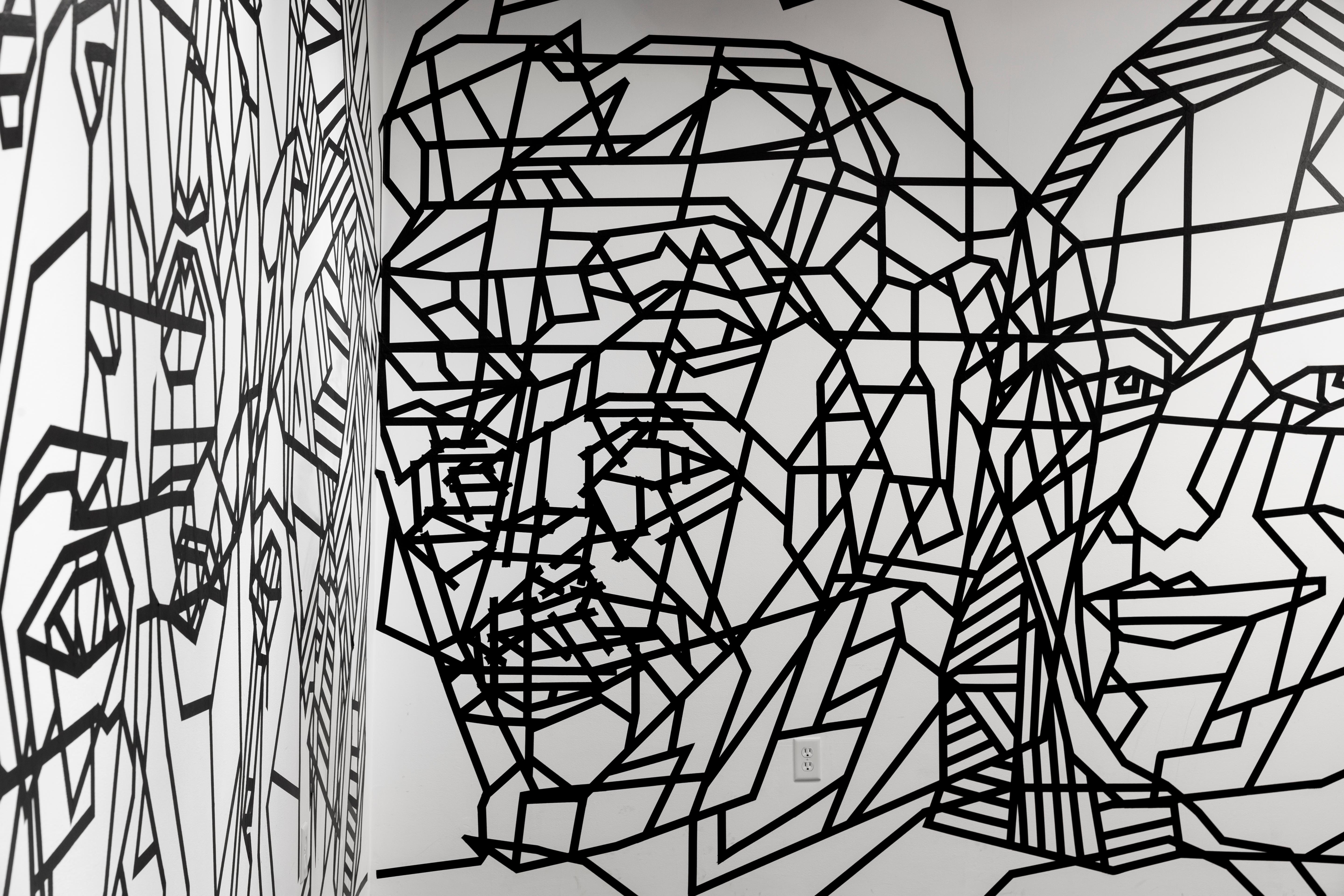 Cobwebs & Catacombs - Dustin Hedrick - Tape Installation w/ Overlapping Faces For Sale 6