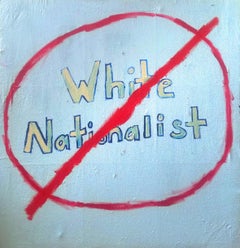 White Nationalist - Marlos E'van - Acrylic Paint, Oil Paint on Canvas, 2020 