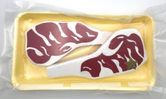 PACKAGED MEAT NO.  4 - Bodega Series, Steak painted on Wood, Acrylic, Plastic