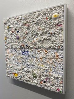 TAPIZ BLANCO CON COLOR - Pintura Contemporánea Texturizada, Moldes Acrílicos