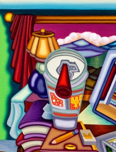 VICE AND REFLECTION - Cubist, Surreal Still Life with Bold Colors