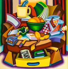 Tout ce qui se trouve dans son right place : nature morte cubiste, lumineuse et audacieuse surréaliste