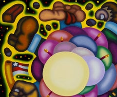 BLOOD, MONEY, VICE - Surrealist Bright and Bold Nebula Painting