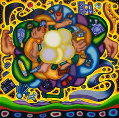 FEELING CARCOSA - Nuage surréaliste illustré aux couleurs audacieuses, cubiste, jaune