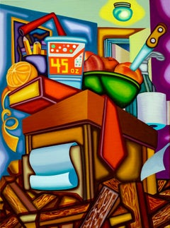 AS ABOVE SO BELOW - Cubist, Surreal Still Life with Bold Colors