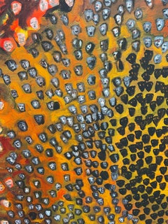 INFERNO - Anime morte in un vortice di rosa, rosso, giallo e blu.