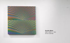 Double Blast - Color theory and sound abstract painting, geometric