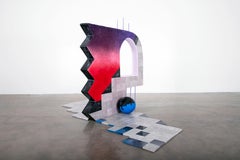 TEJIDOS DE CASTILLO - Escultura de instalación cubista surrealista, paisaje de ensueño místico