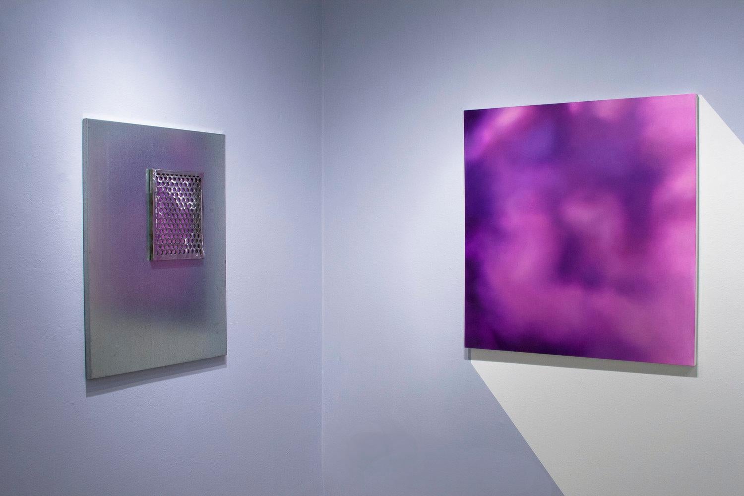STORM - Purple nebulous oil painting on canvas - Extra-terrestrial - Contemporary Sculpture by Kenzie Wells