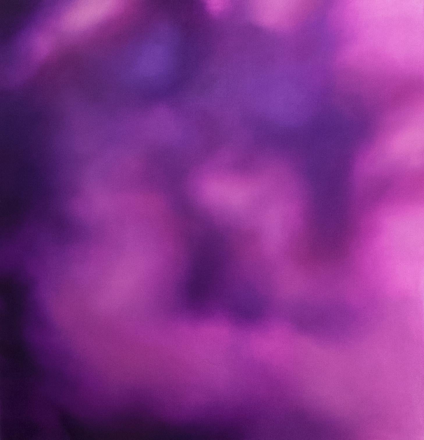 STORM - Purple nebulous oil painting on canvas - Extra-terrestrial - Sculpture by Kenzie Wells