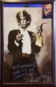 Sin título (Keith Richards con la marioneta de Mick Jagger), firmado y dedicado