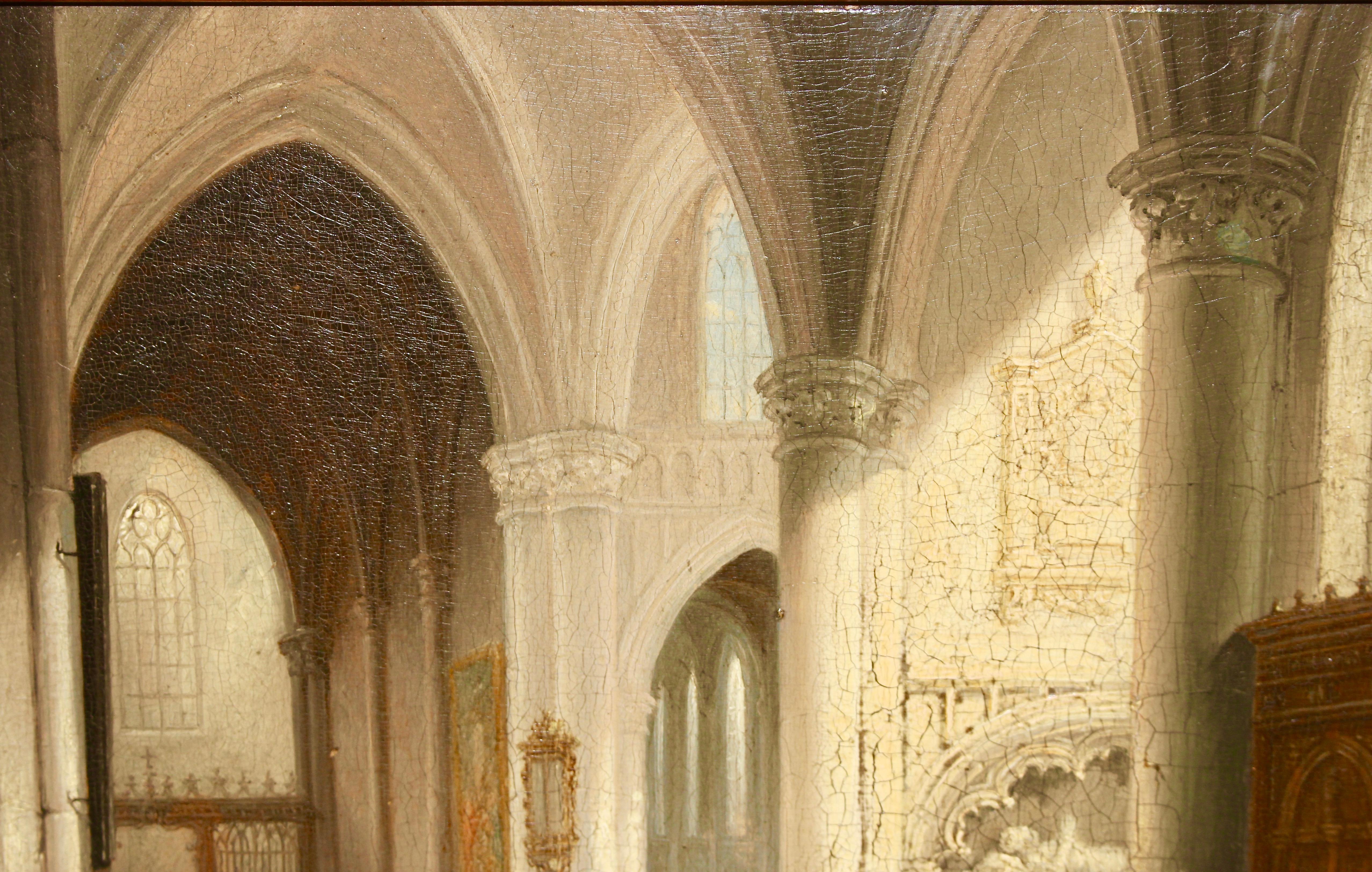 Painting, 19th century oil on panel, 