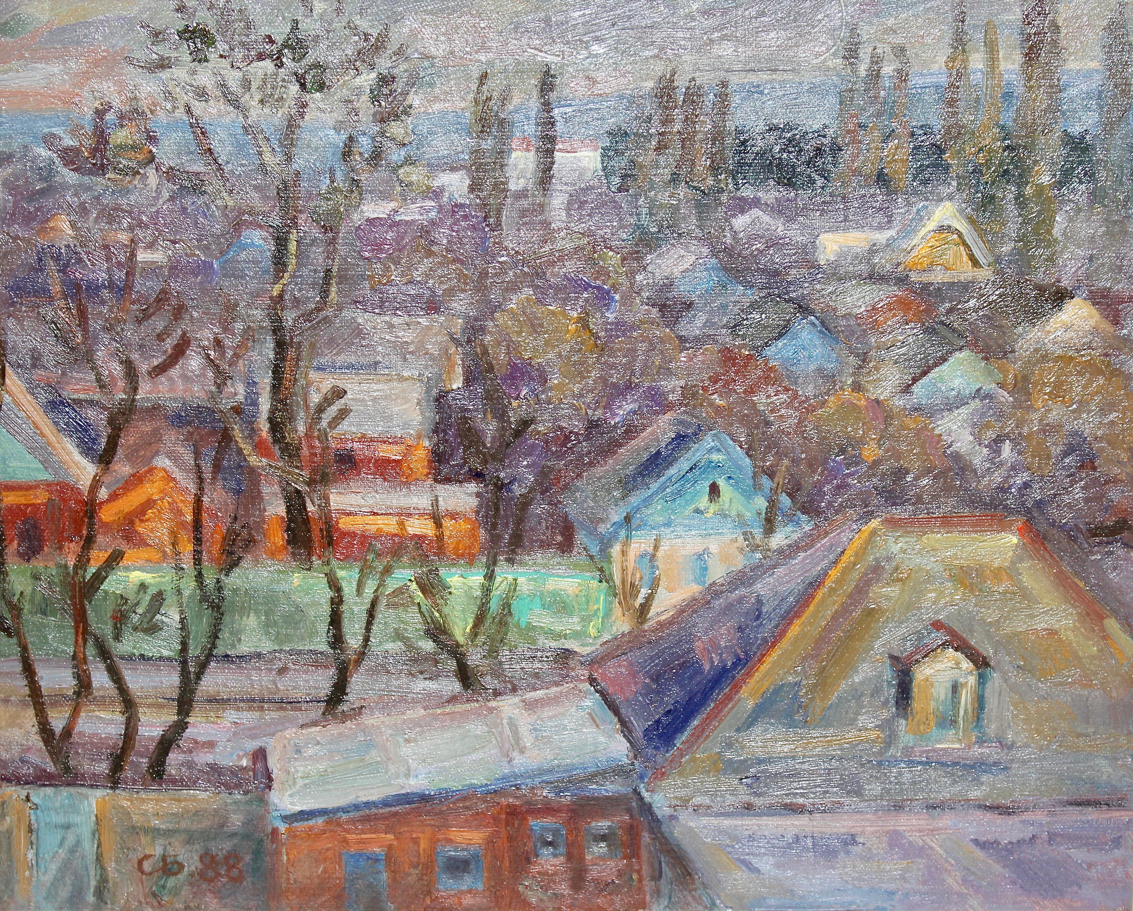 Peinture à l'huile, artiste russe-soviétique, Samochwalow (Samokhvalov)