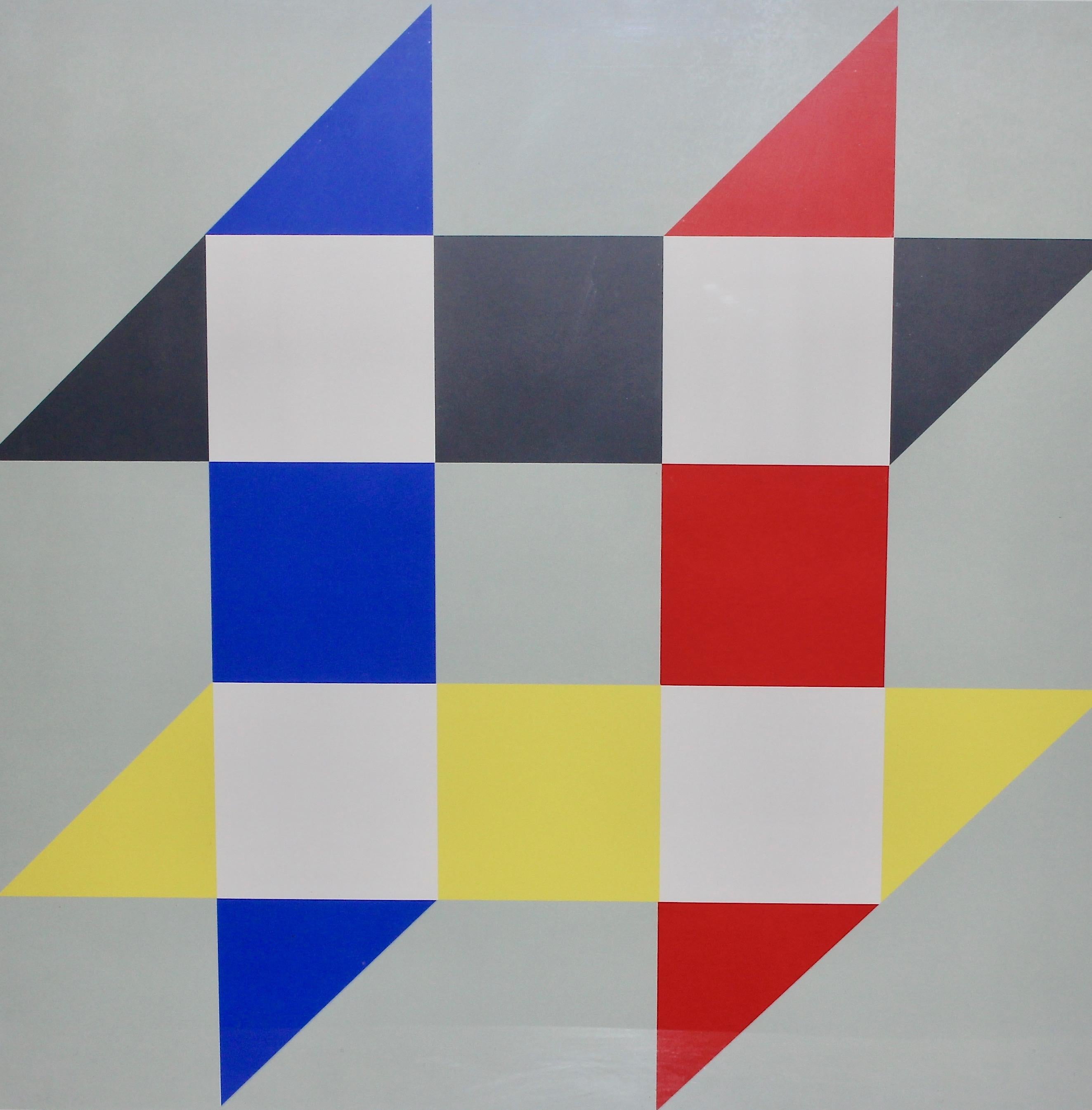 Anton Stankowski, Lithograph, serigraph, signed and numb. Geometric Composition