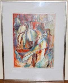 RYSZARD GRODNICKI, abstraktes Originalgemälde, Acrylfarben.