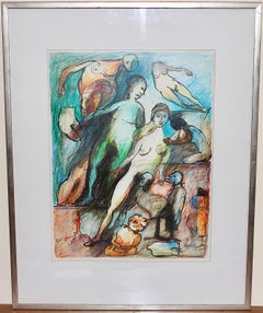 RYSZARD GRODNICKI, abstraktes Originalgemälde, Acrylfarben. Expressionist.