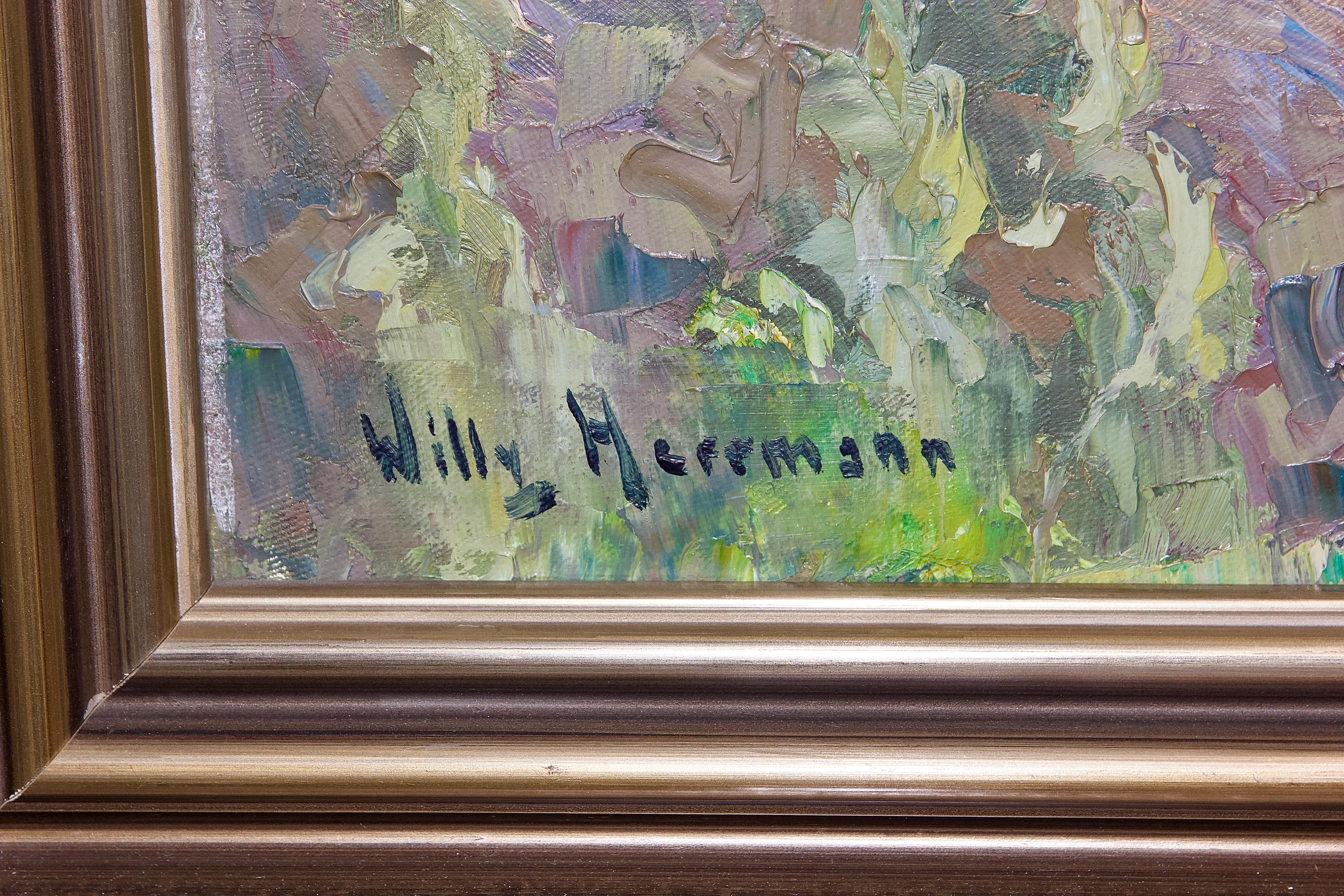 Willy Herrmann, Meereslandschaft. Landschaftsmalerei. Öl auf Leinwand. im Angebot 4