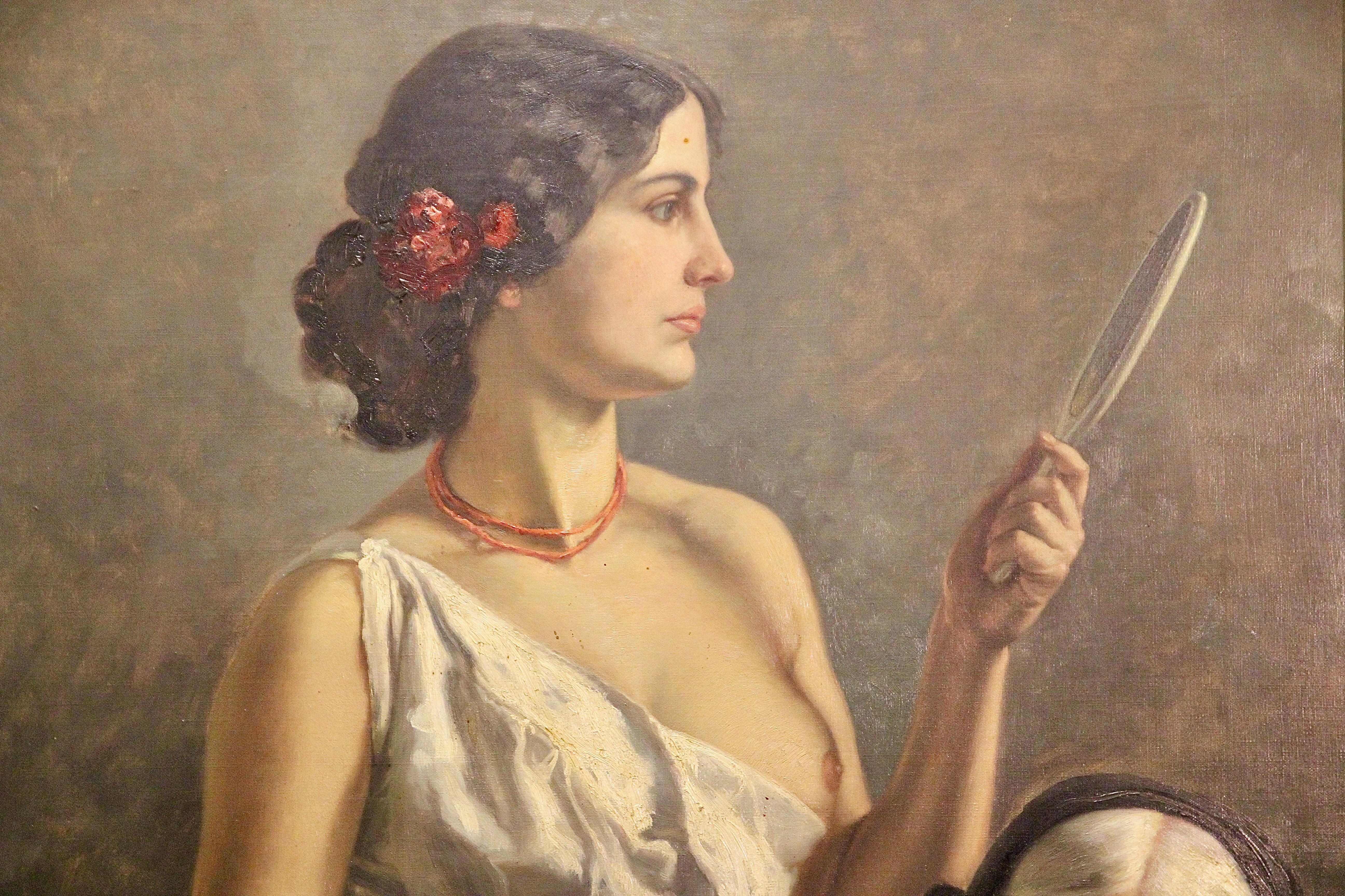 Peinture à l'huile ancienne du Prof. Carl Leopold Voss. « À venir et à disparaître » en vente 2