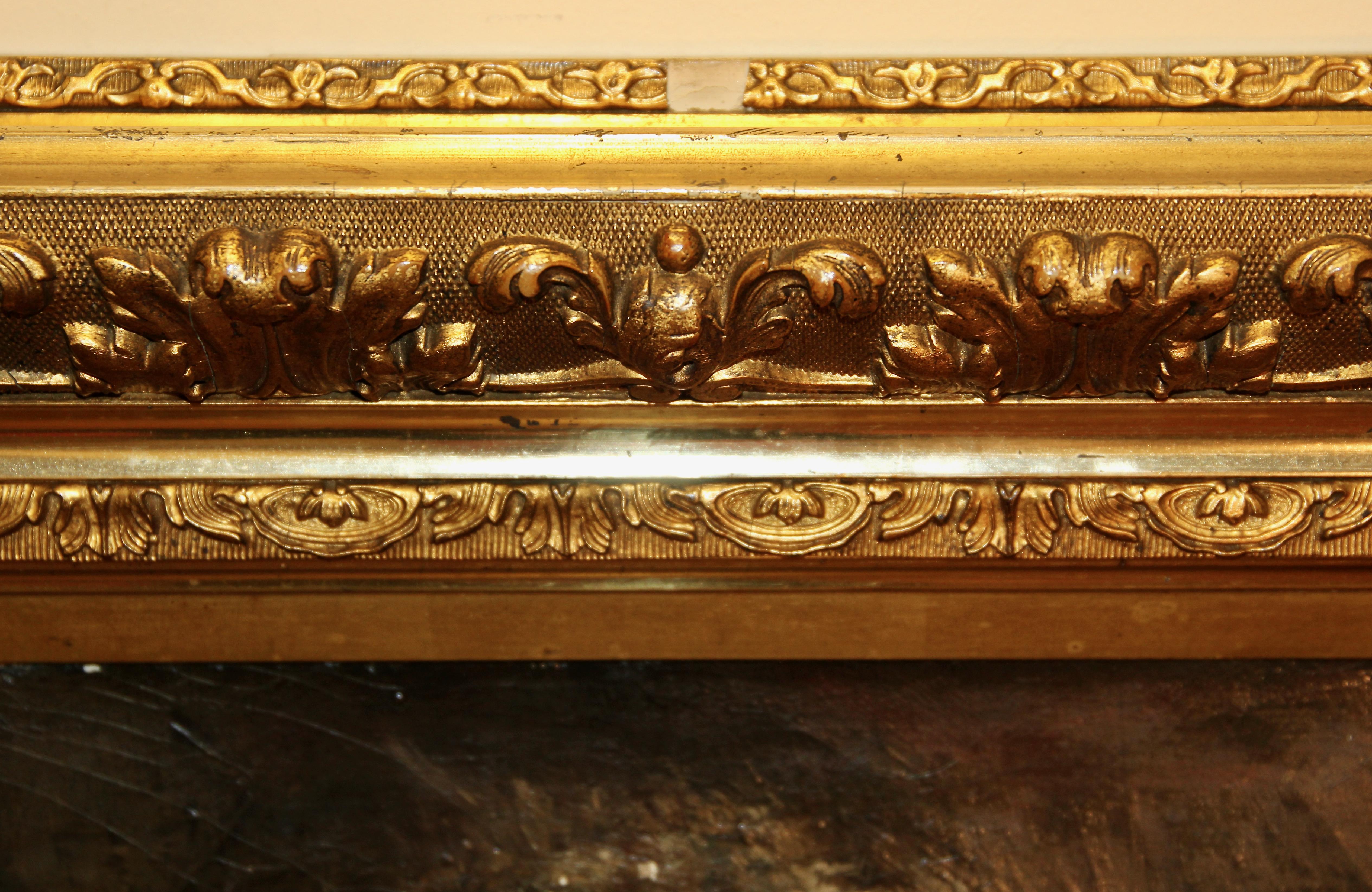 Pintura al óleo antigua de 