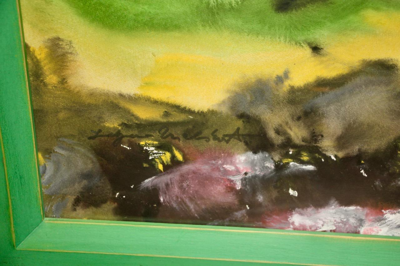 Lothar Malskat - Paysage abstrait en rouge et vert, signé et daté '44 en vente 8