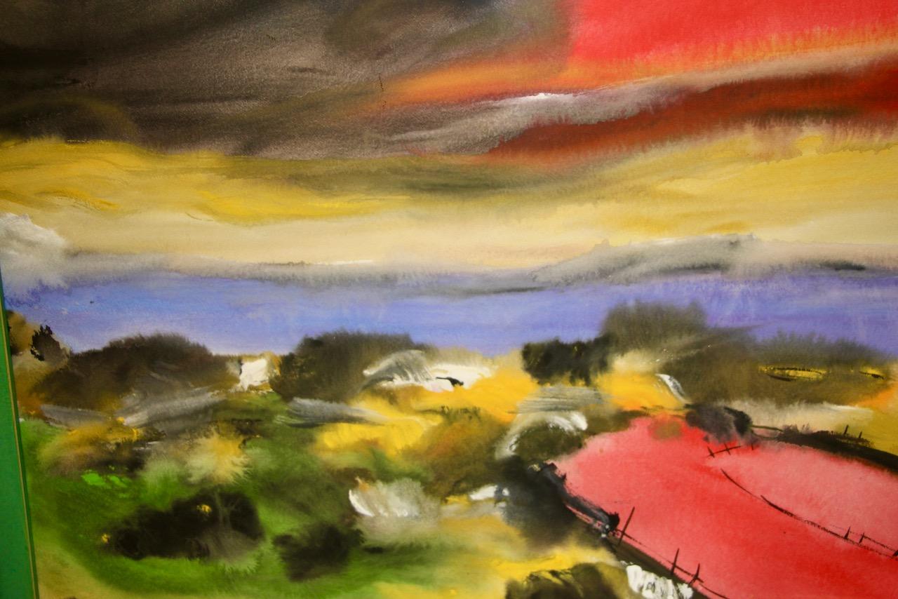 Lothar Malskat - Paysage abstrait en rouge et vert, signé et daté '44 en vente 7