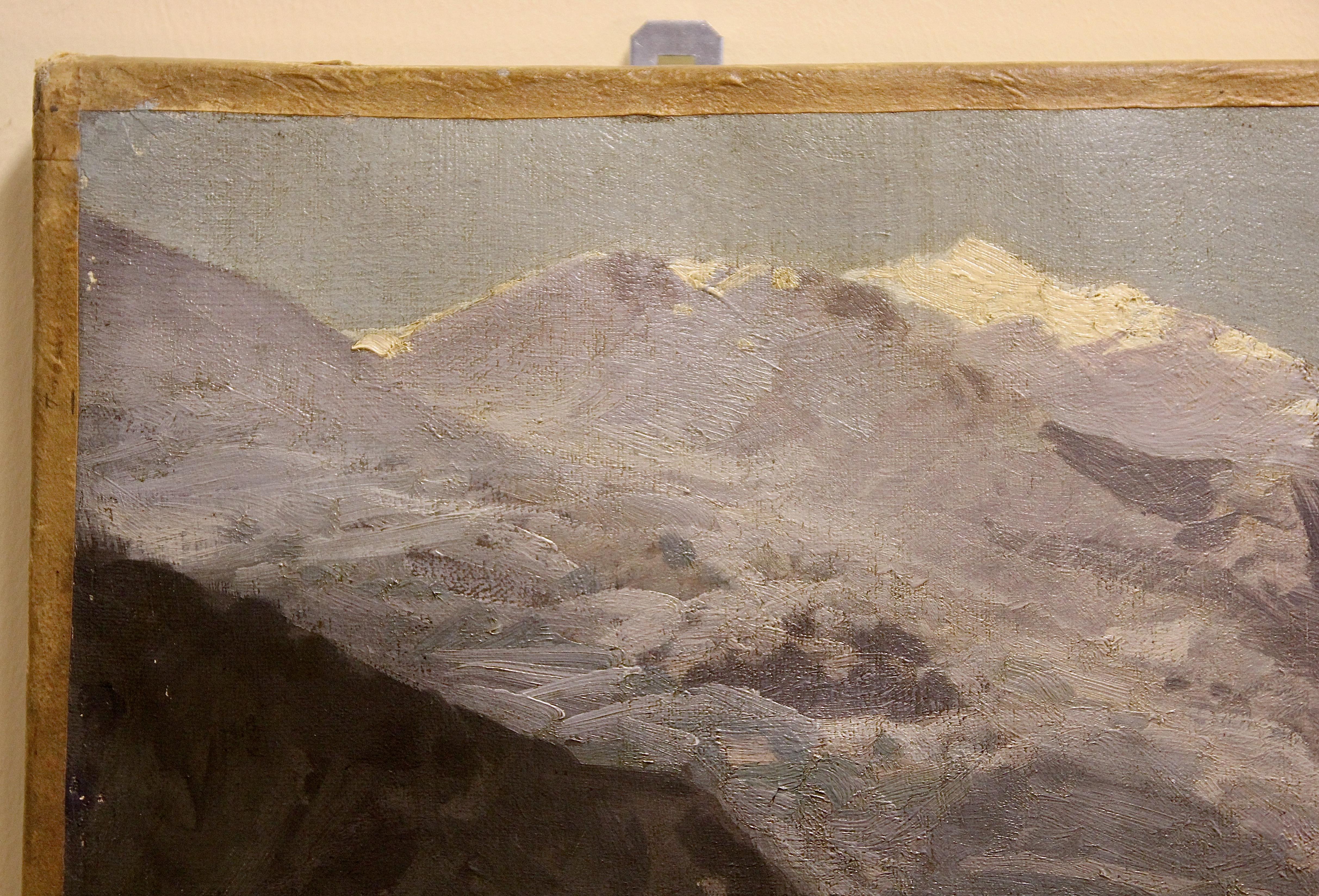 Hochalpine Landschaft, Alpen. Ölgemälde von Otto Werner Henning von Kameke. im Angebot 2