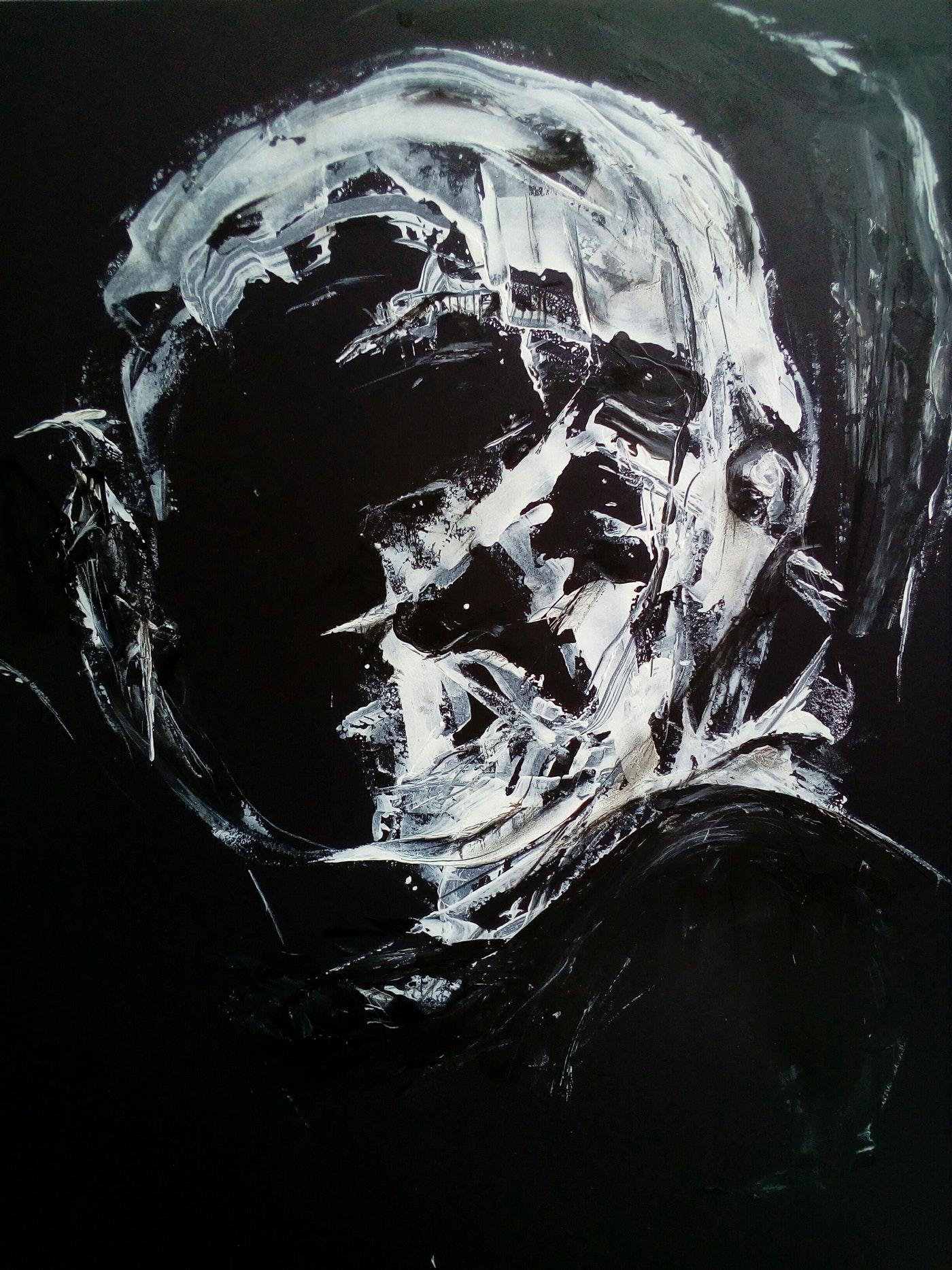 Thomas Sionnach Abstract Painting - Junk Face.
