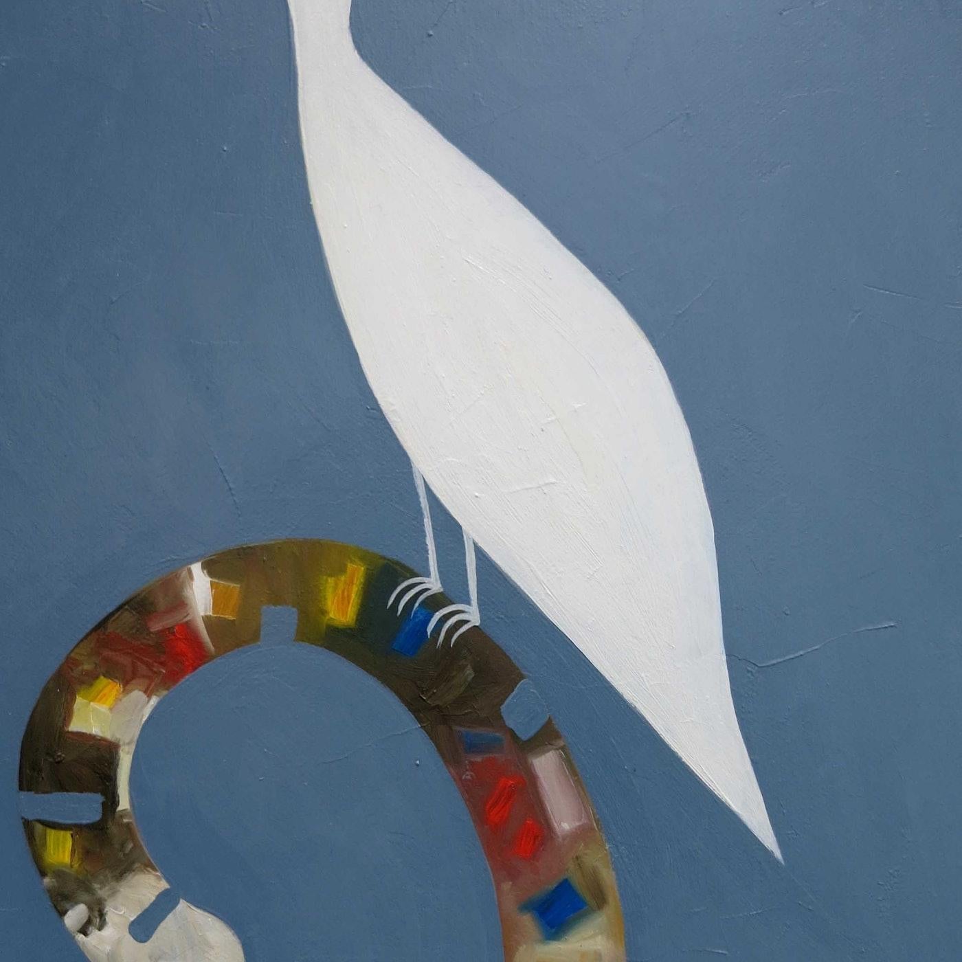 Cat with Two White Doves - One of my very best - Contemporary Painting by John Graham