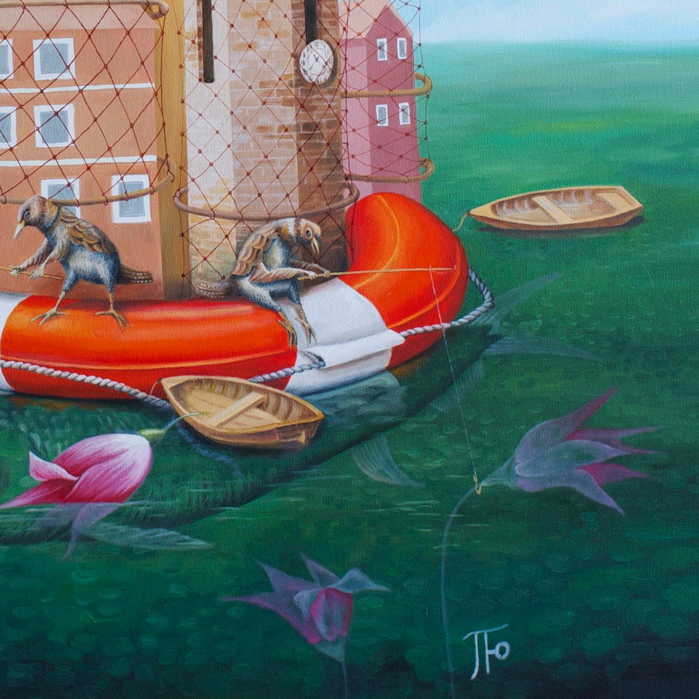 Costa Smeralda - Painting by Yulia Pustoshkina