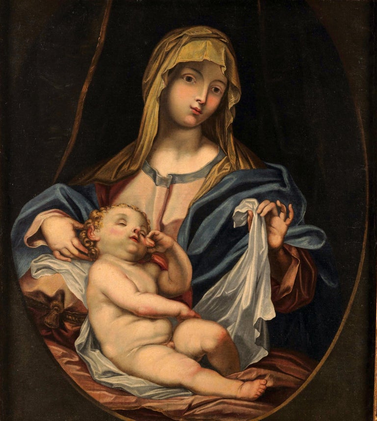 Giovan Battista Salvi (the Sassoferrato) Madonna With Child Paint Oil
